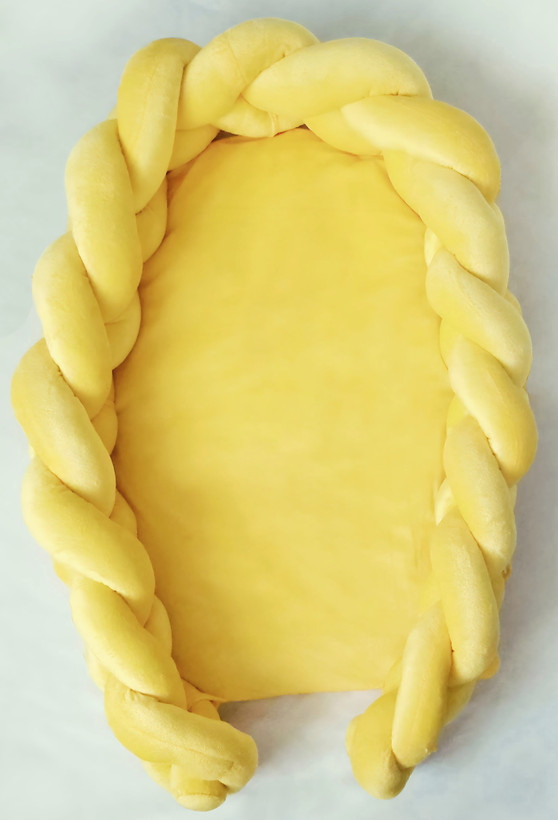 تشک لبه دار مخمل طرح گیس بافت braided baby nest