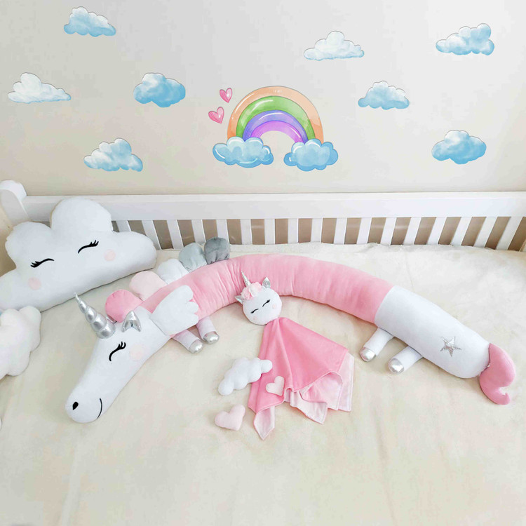 خرید بامپر تخت یونیکورن unicorn bed bumper