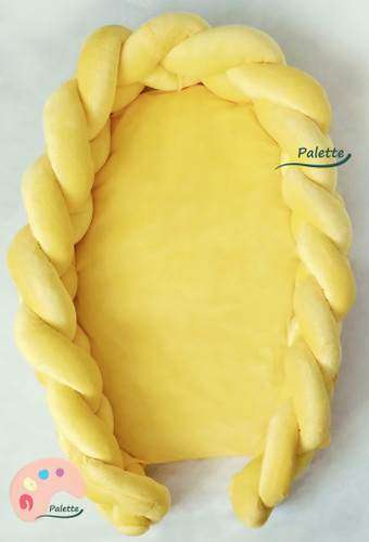 تشک لبه دار مخمل طرح گیس بافت braided baby nest