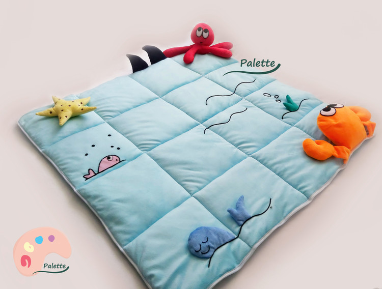 پلی جیم نوزاد طرح دریا sea rug